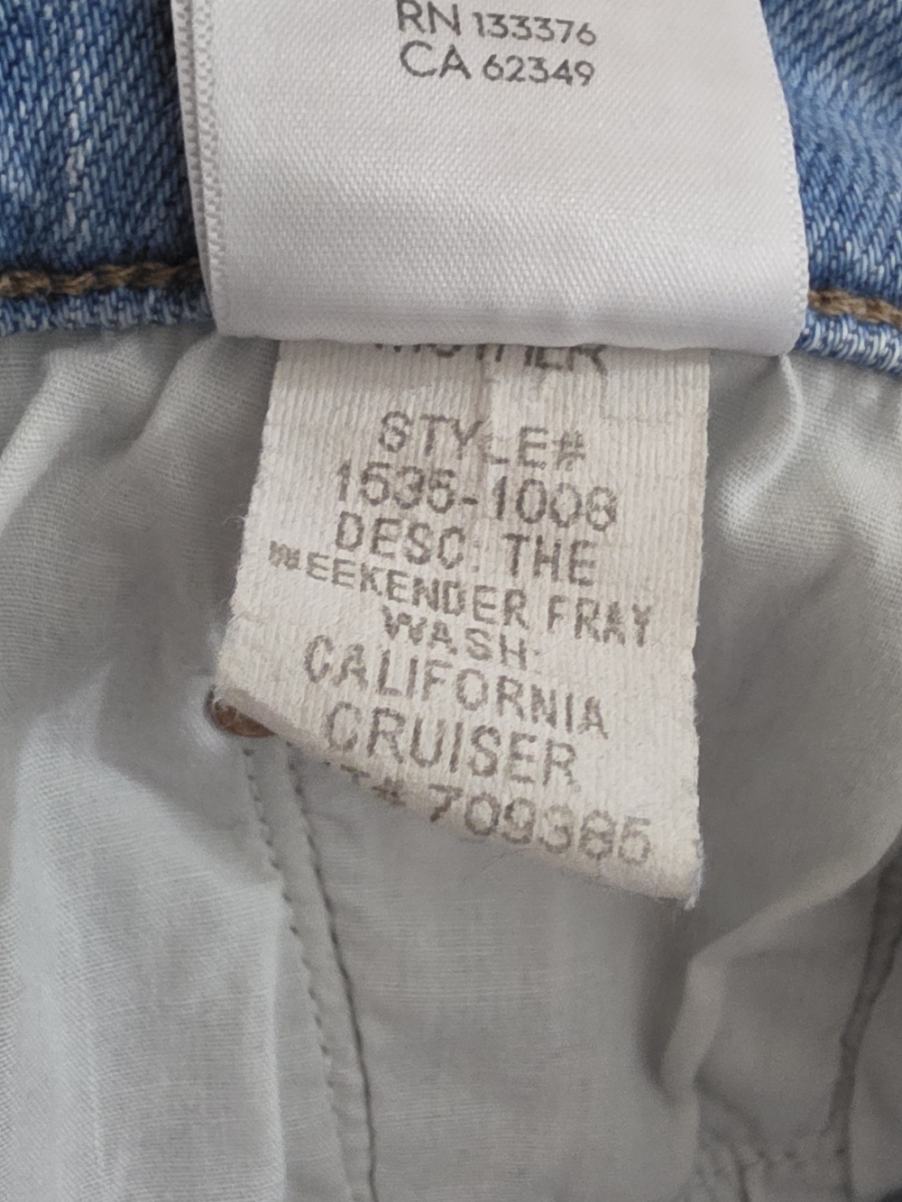MOTHER The Weekender Fray California Cruiser High Rise Raw Hem Flare Womens 28 - Picture 15 of 15